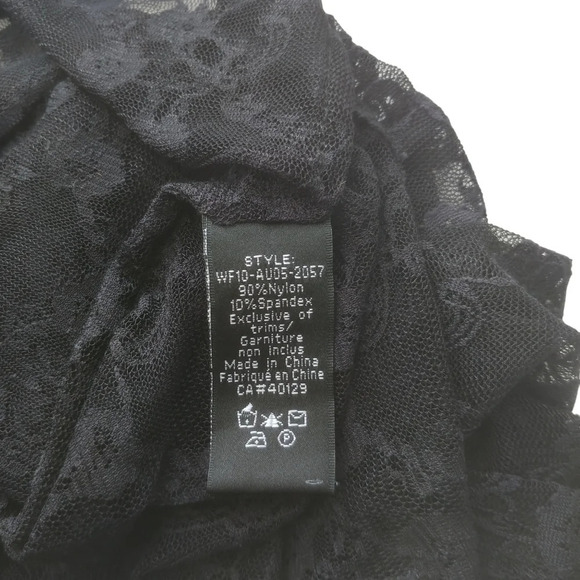 Altitude Sheer Black Lace Tank Top M - Picture 7 of 7